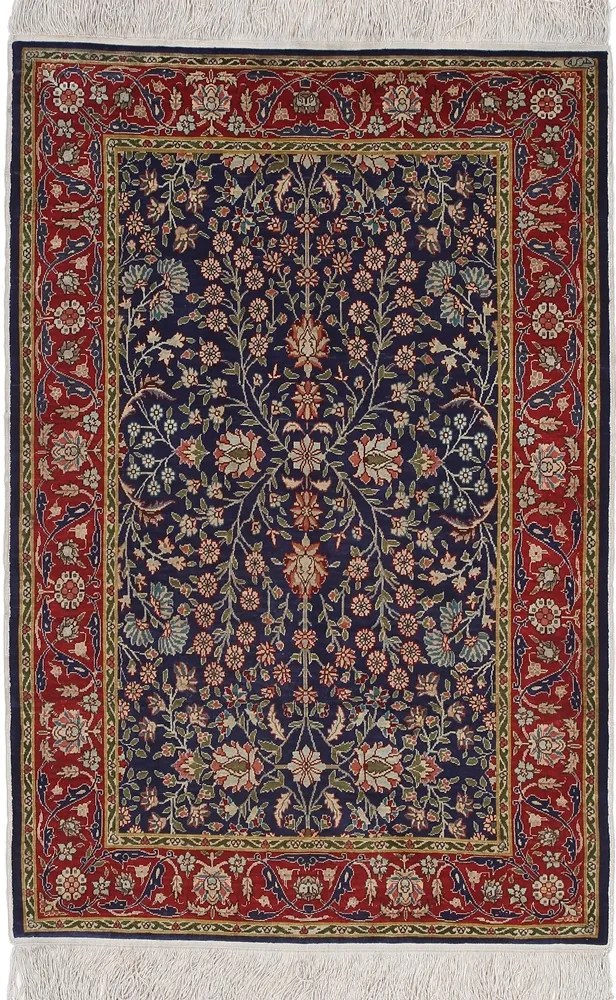 Hereke Tappeto orientale 100 x 70 Rosa (Tacchino) Annodato A Mano