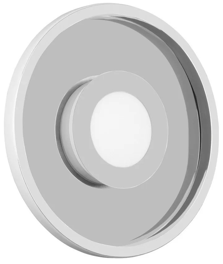 Apparecchio da soffitto in metallo LED in argento lucido ø 30 cm Ascari - Trio