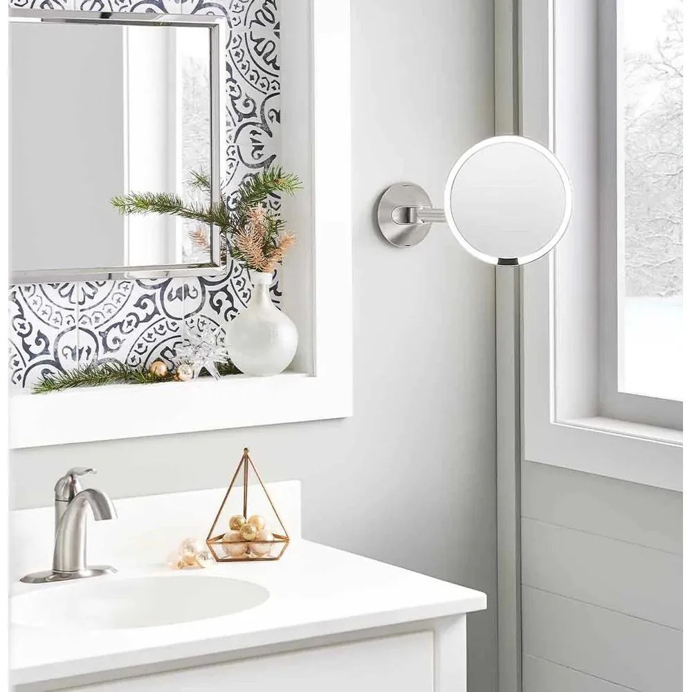 Specchio da parete/per make-up con illuminazione/con ingrandimento (5x) ø 20 cm Sensor – simplehuman