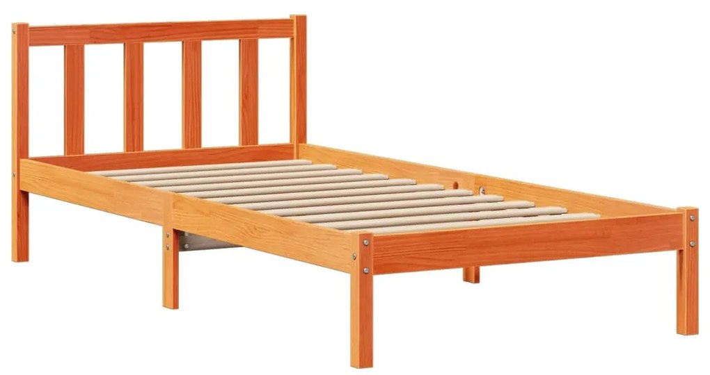 Letto libreria senza materasso marrone cera 90x190 cm in pino