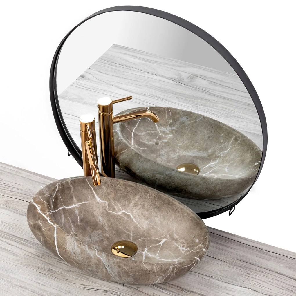 Lavabo da appoggio Rea Roxy B Stone NATURE
