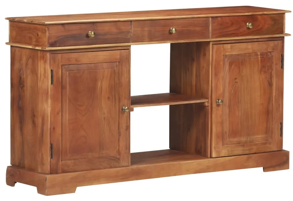 Credenza 135x35x75 cm in legno massello di acacia