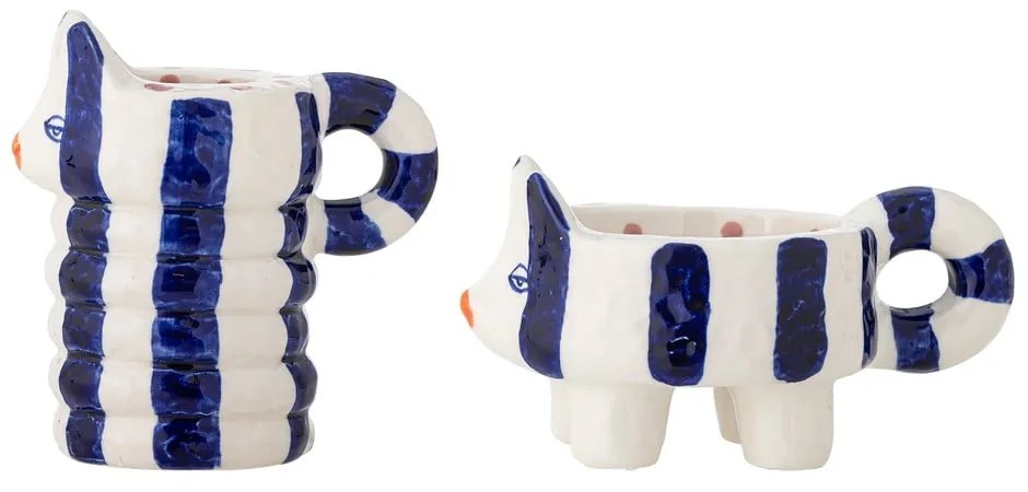 Set di 2 portacandele in gres Caty - Bloomingville