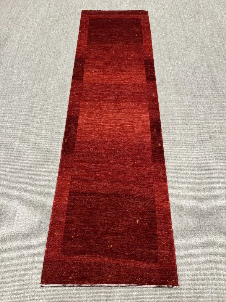 Loribaft Tappeto 90 x 320 Rosso (Iran) Annodato A Mano