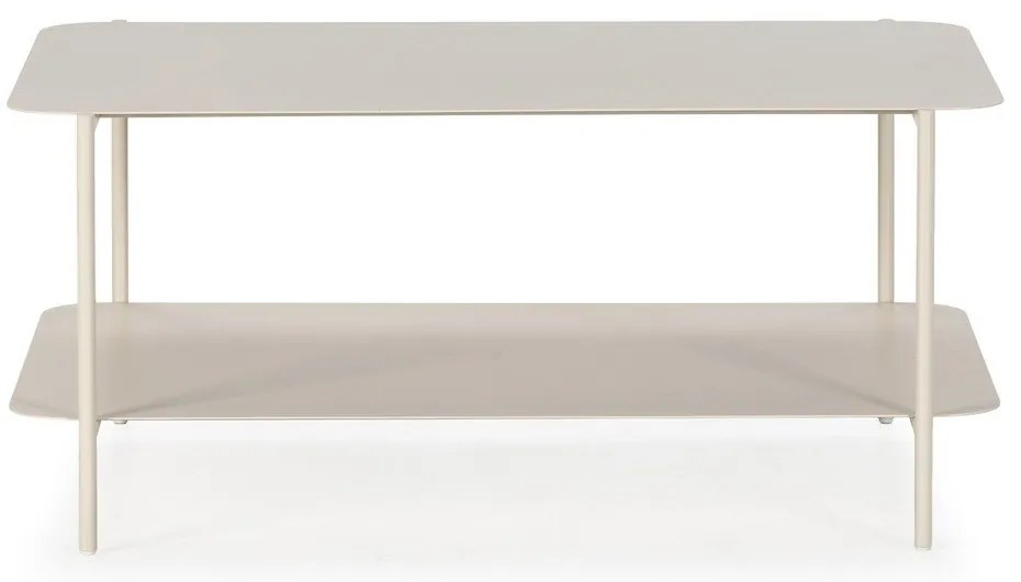 Tavolino da salotto color crema in metallo 58x90 cm Beatrix – MOME