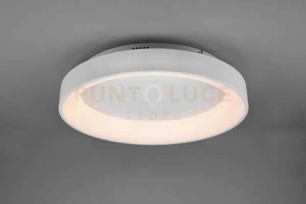 Plafoniera girona led metallo bianco opaco  671290131