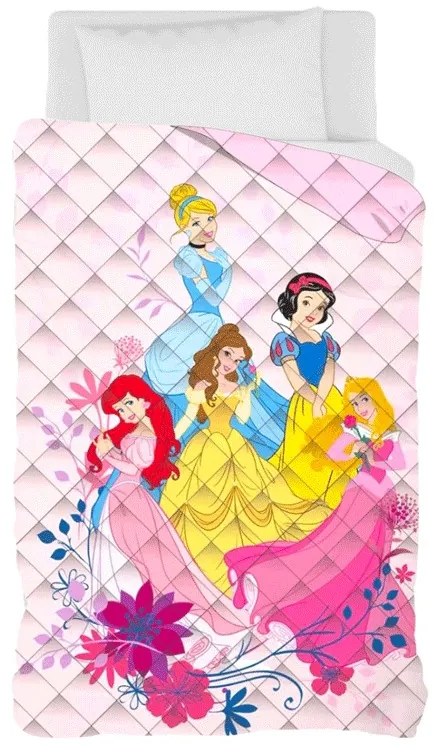 Trapunta invernale letto singolo Principesse Disney  Colore Rosa, Dimensioni e Misure Singolo