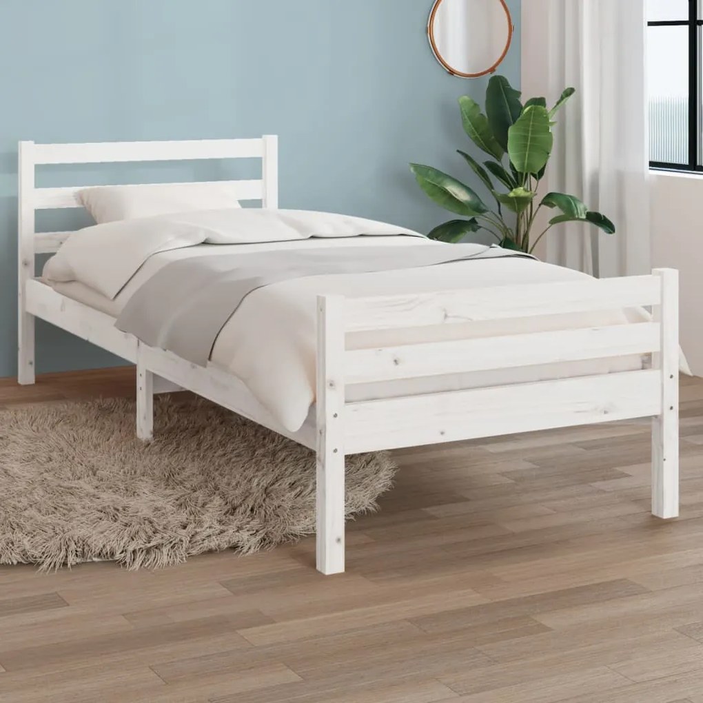 Giroletto Bianco İn Legno Massello 90x200 Cm /