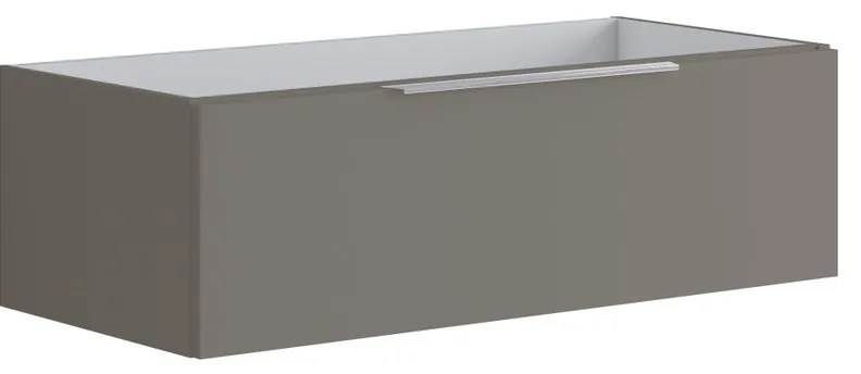 Cassettiera Brera con 1 cassetto laccato opaco grigio Londra L.99,5 x H.30 x P.45,5 cm