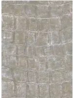 Leder Tapete Bic Croco von Elitis - Kupfer/ Grau