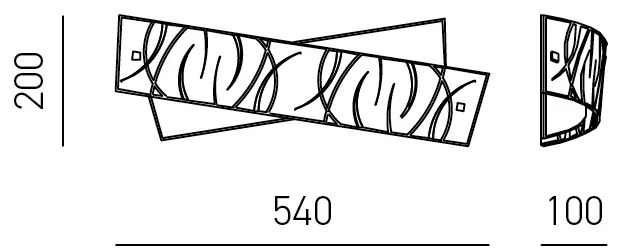 Applique Contemporanea Agnese Metallo Bianco 2 Luci E14 54Cm