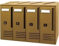 Cassetta Postale Serie 'Cubo' C6 - Cm 62 X 17,5 X H 30 Bronzo