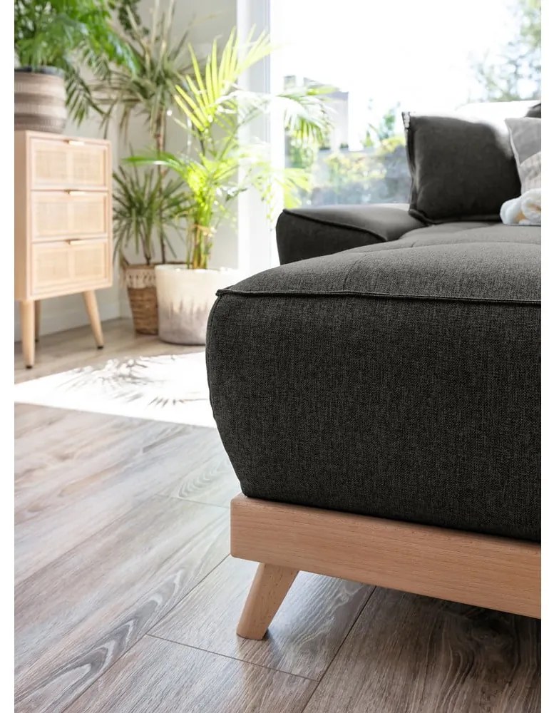 Divano letto grigio scuro ad angolo variabile Dazzling Daisy - Miuform