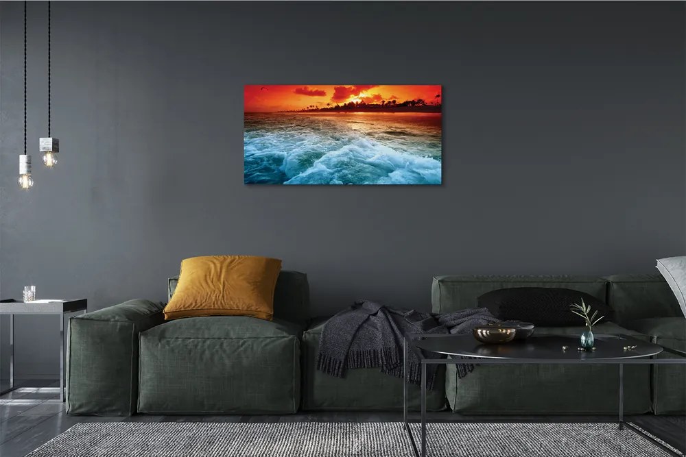 Quadro su tela Alberi ovest di mare 100x50 cm