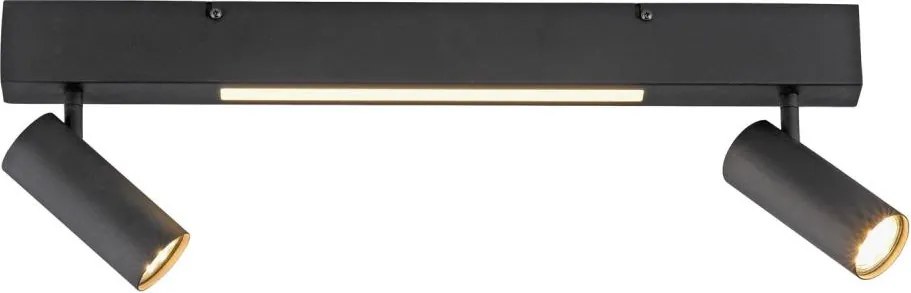 Schöner Wohnen 11793-18 - Faretto LED DANTE 2xGU10/10W+LED/7,2W nero