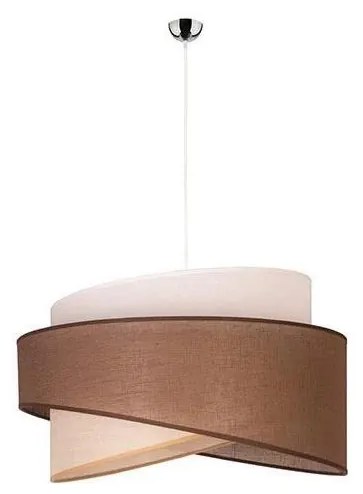 Duolla - Lampadario a sospensione con filo BROOKLYN 1xE27/40W/230V diametro 50 cm marrone/beige/bianco
