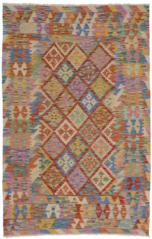 Kilim Tappeto 100x160 (Afghanistan) Tessuto A Mano