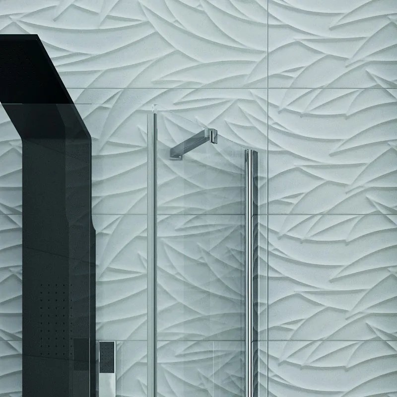 Box doccia 80x90 anta battente 80cm e fisso 90cm modello KS2800S - KAMALU
