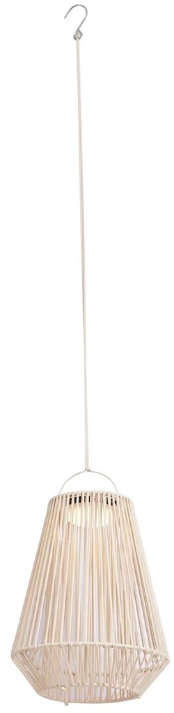 Lampada da tavolo bohémien beige con LED dimmerabile a 3 livelli IP54 ricaricabile a energia solare - Duca