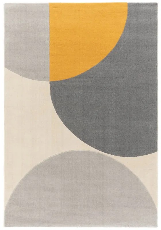 Tappeto Delphine geometrico grigio, L 230 x L 160 cm