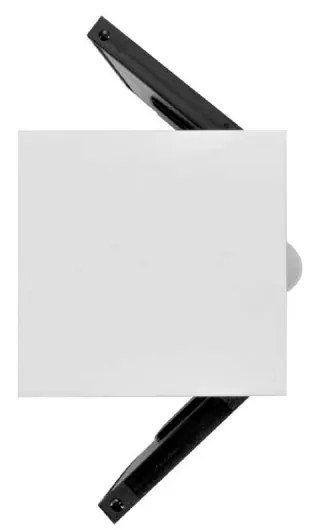 Applique LED Solare Bianca, Rettangolare, con Sensore di Movimento Colore Bianco Naturale 4.000K