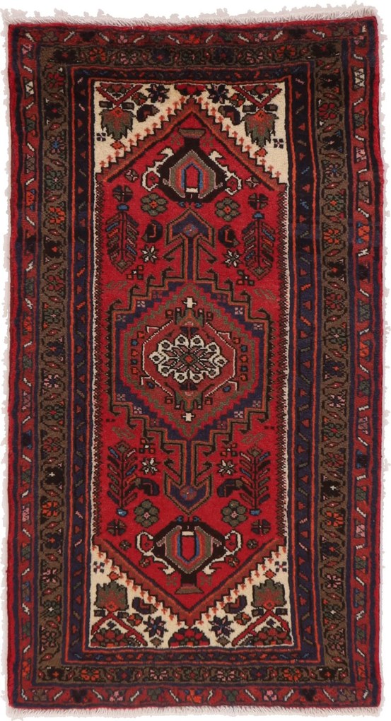 Hamedan Tappeto 130 x 70 (Iran) Annodato A Mano