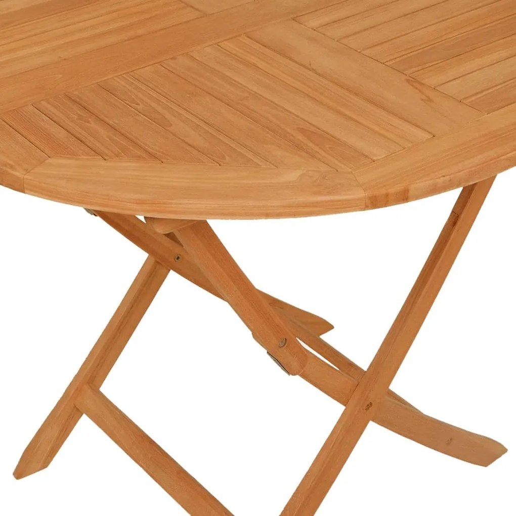 Set da pranzo da giardino 5 pz in legno massello di teak