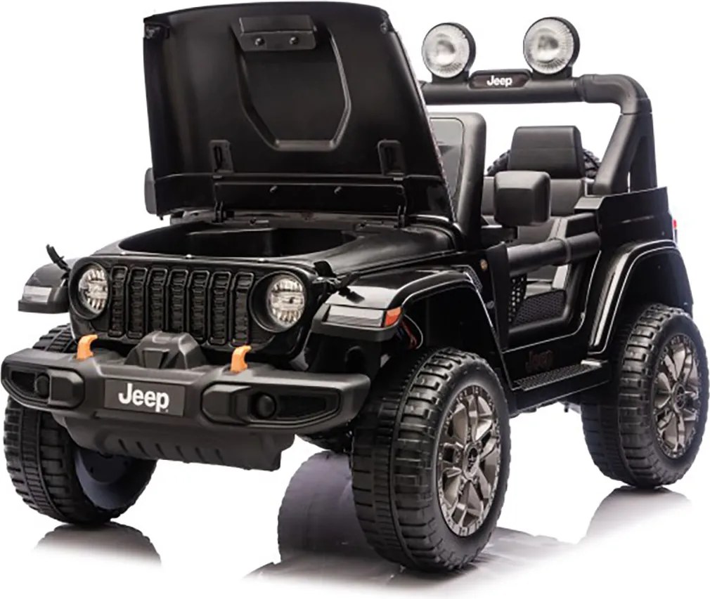 Macchina Elettrica per Bambini Jeep Wrangler Rubicon 12V con Telecomando Nero...