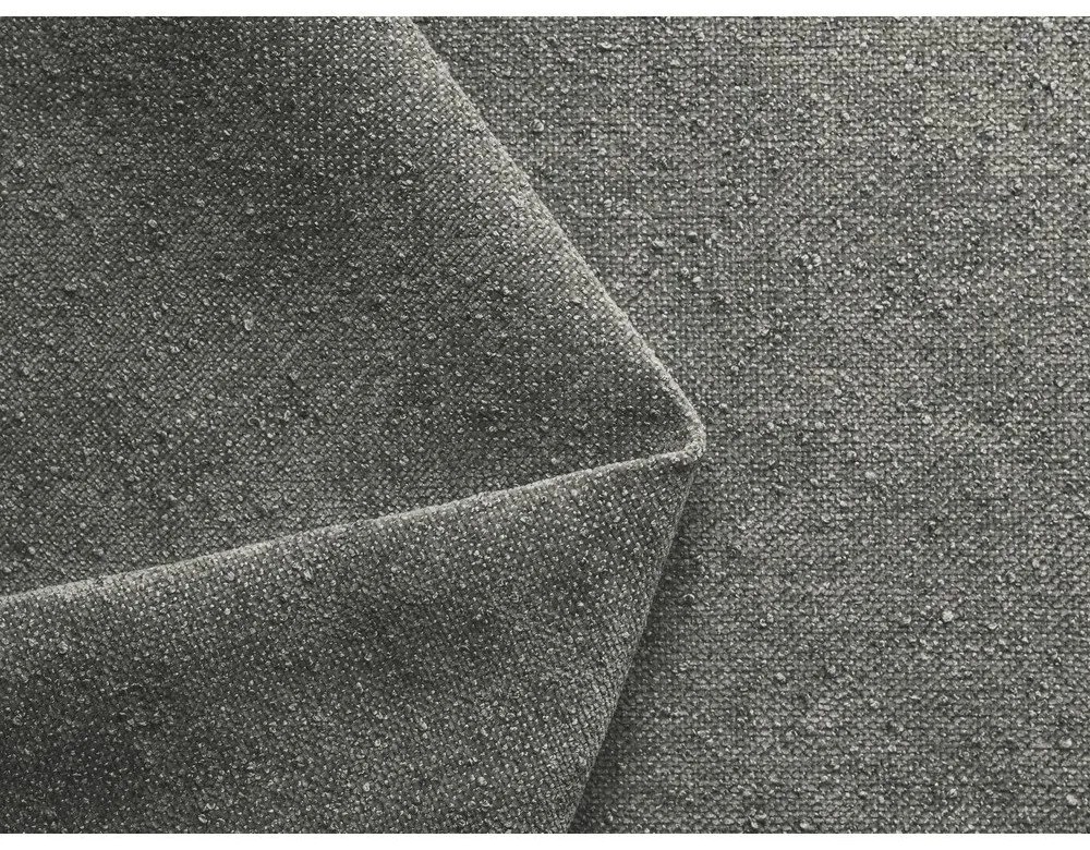 Letto matrimoniale imbottito grigio con contenitore con griglia 180x200 cm Hauke - Makamii