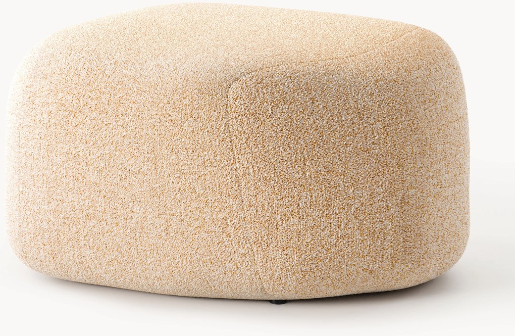 Pouf ovale in bouclé Wolke