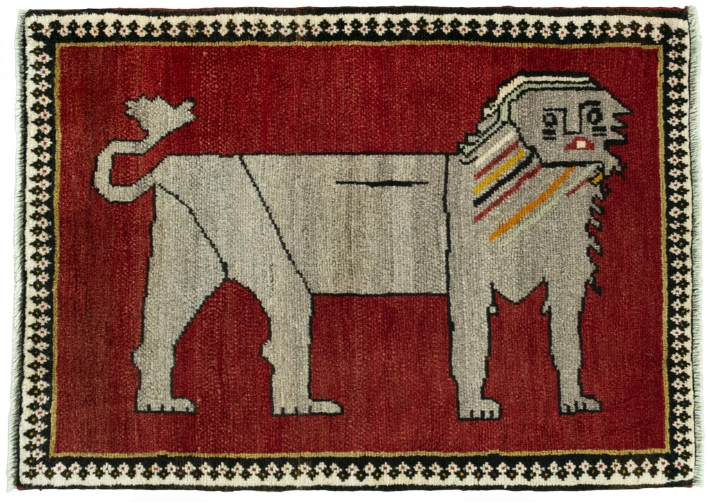 Gabbeh Tappeto 100x70 Rosso (Iran) Annodato A Mano
