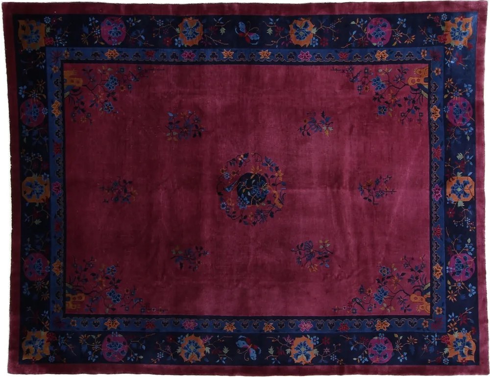 Peking Tappeto 280 x 360 Blu (Cina) Annodato A Mano