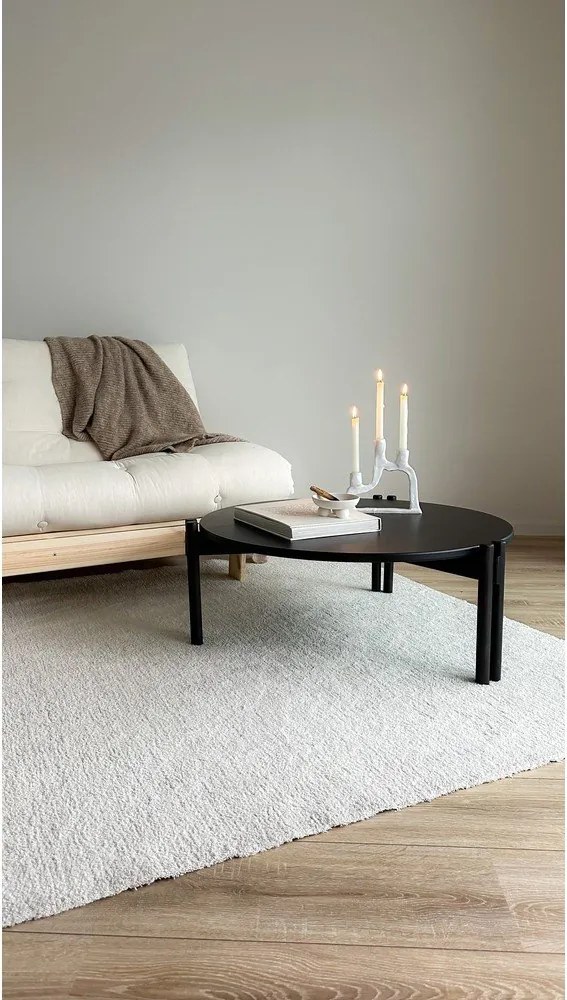 Tavolino rotondo nero in legno di pino ø 80 cm Sticks - Karup Design