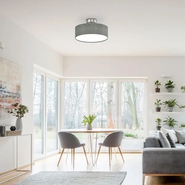 Briloner 3375-024 - Plafoniera 1xE27/40W/230V diametro 30 cm grigio