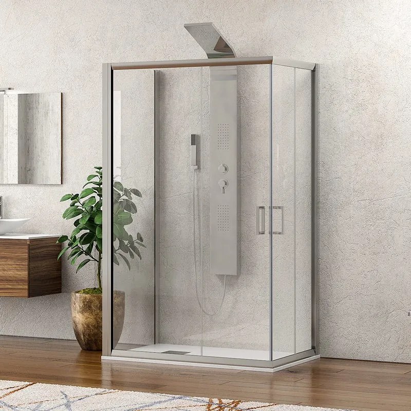 Box 3 lati 80x80x80 altezza 180 vetro trasparente K410 - KAMALU