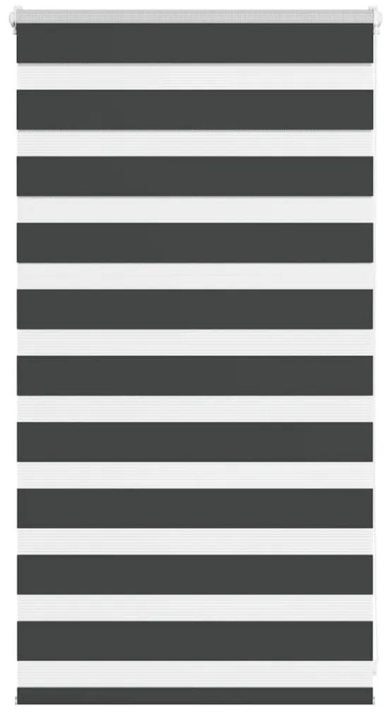 Tenda A Rullo Zebra Nero Larghezza Tessuto 80,9 Cm Poliestere /