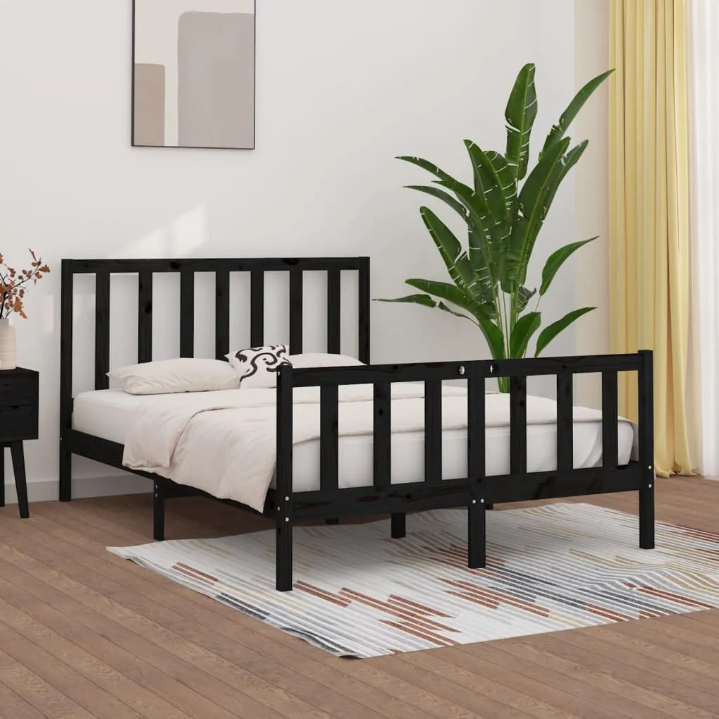 Giroletto Nero İn Legno Massello 140x190 Cm /