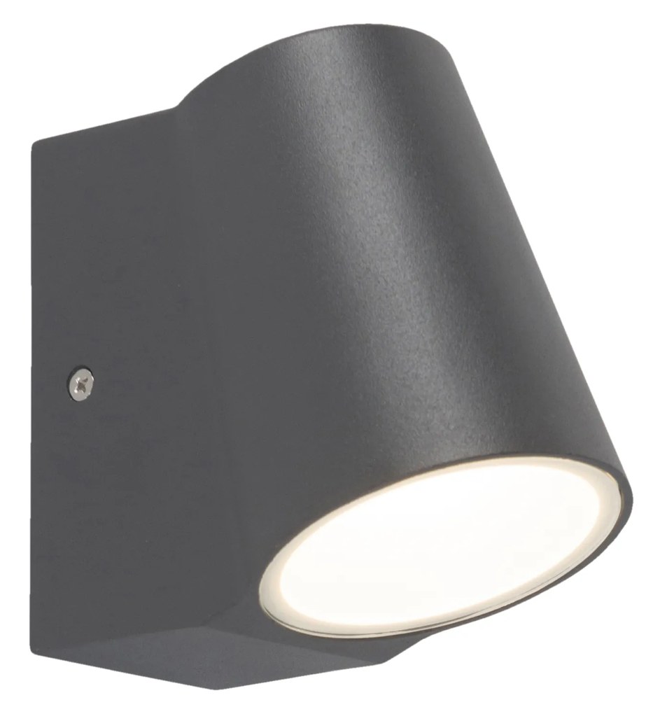 Lampada da parete moderna per esterni antracite con LED - Uma
