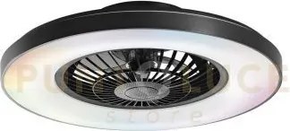 Plafoniera led ventilatore garbin nero 40w 5500lm cct dimmerabile c...