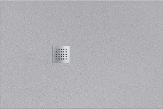 Piatto doccia in resina Strato grigio L 100 x L 90 x H 2.4 cm effetto pietra
