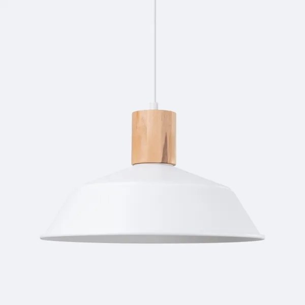 Sollux SL.1321 - Lampadario a sospensione con filo FANO 1xE27/15W/230V diametro 34 cm bianco