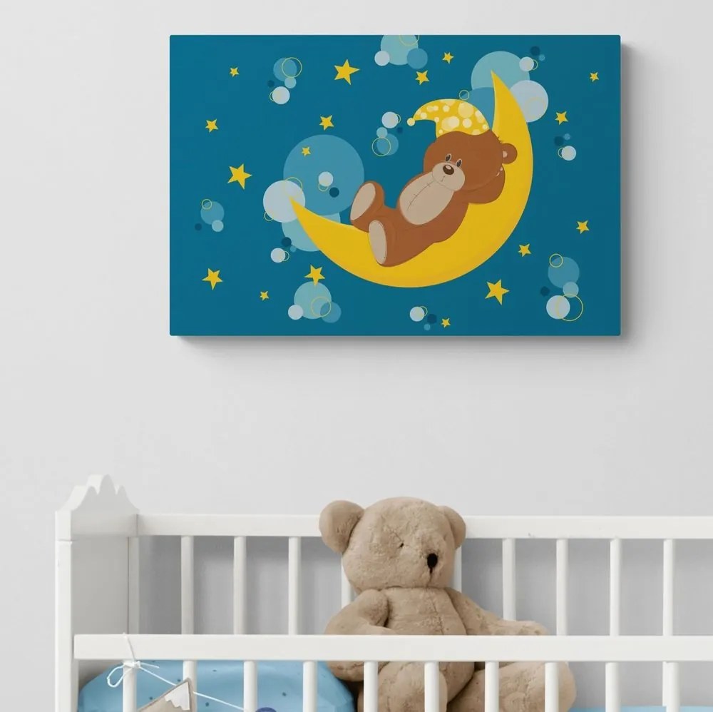 Stampa su tela – Orsetto sulla luna
