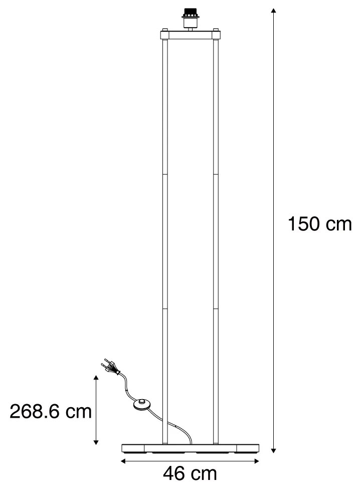 Lampada da terra moderna nera - Thijmen