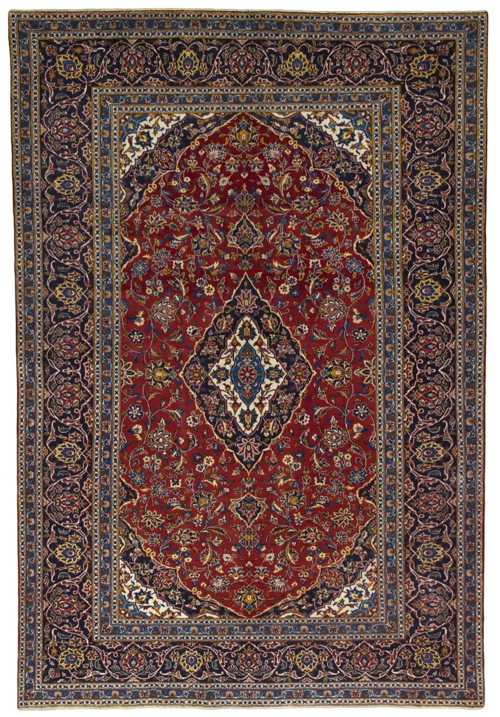 Kashan Tappeto persiano 210x310 Rosso (Iran) Annodato A Mano