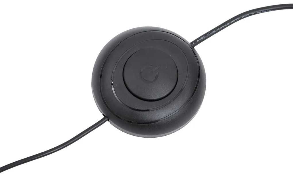 Lampada da terra di design nera con LED dimmerabile - Rolla