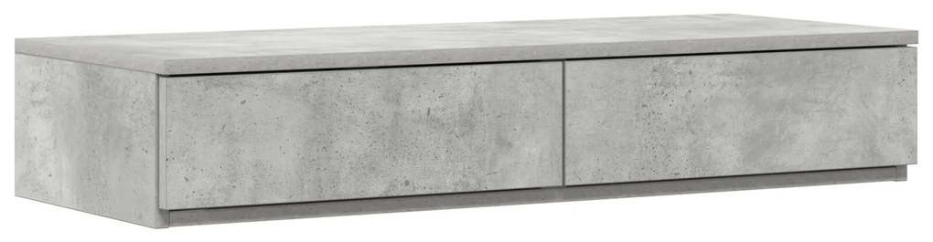 Letto contenitore grigio cemento legno ingegnerizzato