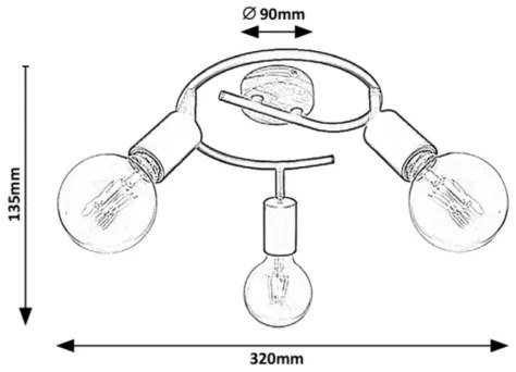 Rabalux 3978 - Faretto PABLO 3xE27/40W/230V