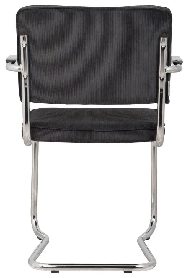Set di 2 sedie nere con braccioli Ridge Kink Rib - Zuiver