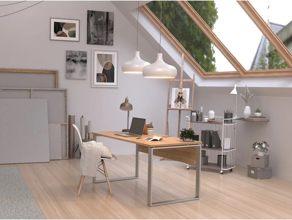 Scrivania effetto rovere 79x158 cm Altino - Germania