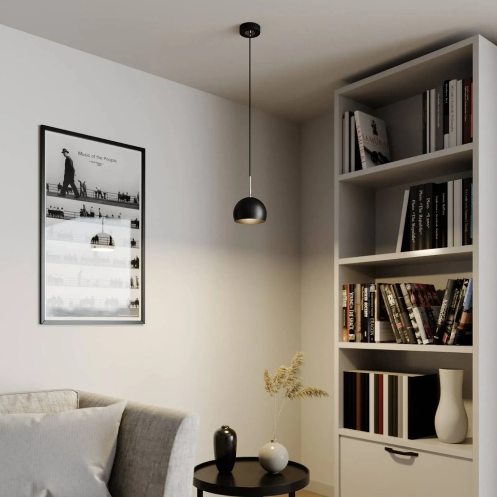 Luminex Lampada a sospensione COOL, nera, Ø 15 cm, metallo